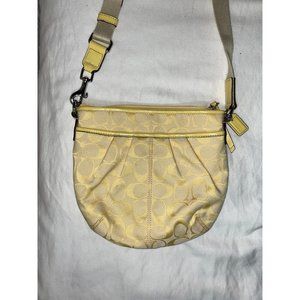 Coach yellow crossbody swingpack